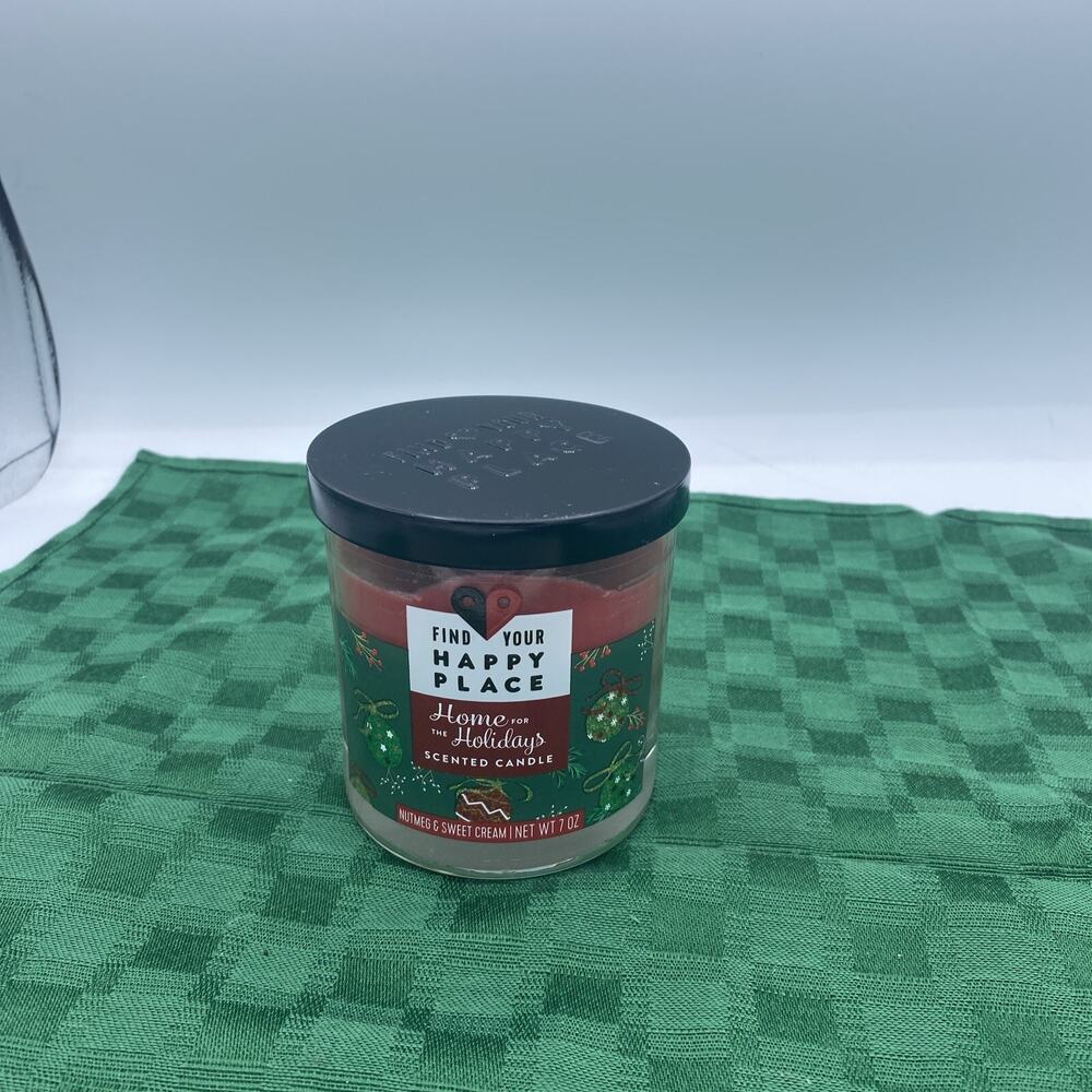 unilever 1-wick small home for the holidays scented candle 7oz nutmeg & sweet cr